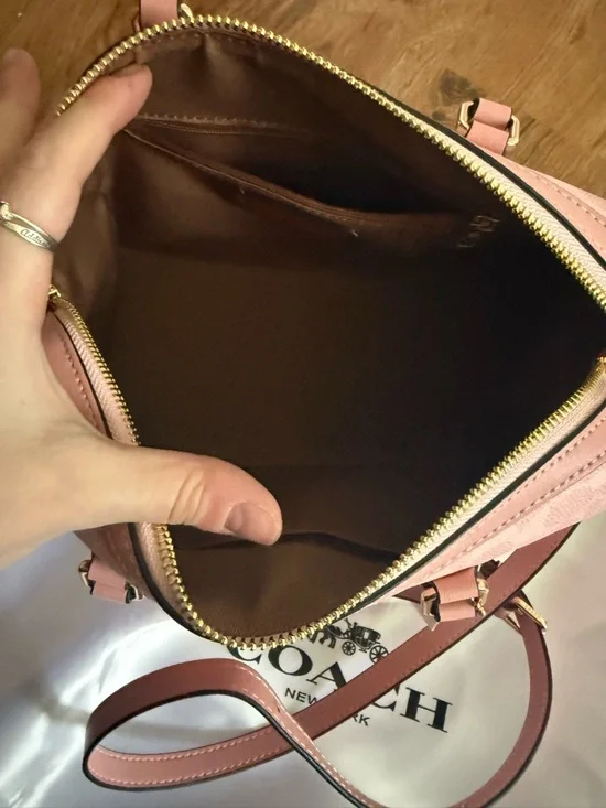 Coach Powder Pink Rowan Satchel Bag - Picture 6 of 6